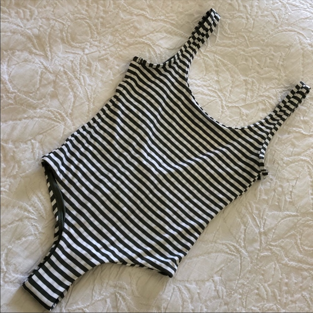 Rip Curl Classic Cut Textured Striped Swimsuit